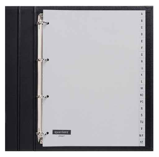 [270527] Intercalaire Quantore 4 perforations 20 onglets A-Z gris PP