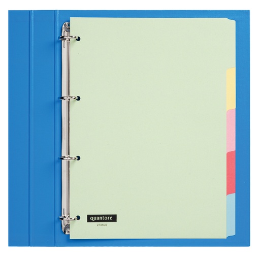 [270508] Intercalaire Quantore 4 perforations 5 onglets carton assorti