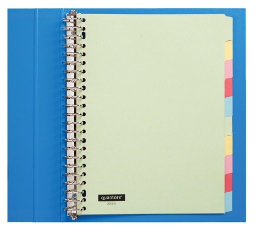 [270511] Intercalaire Quantore 23 perforations 10 onglets carton assorti