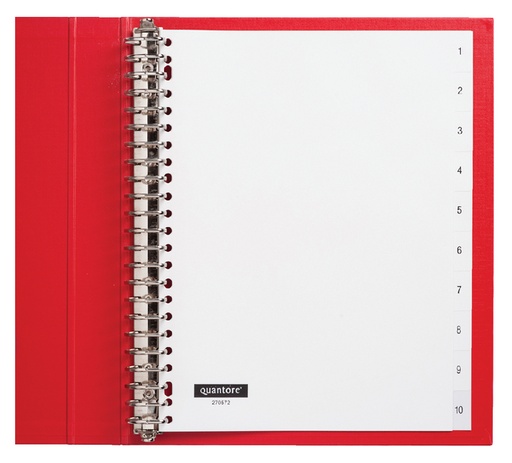 [270572] Intercalaire Quantore 23 perforations numéro 1-10 PP blanc