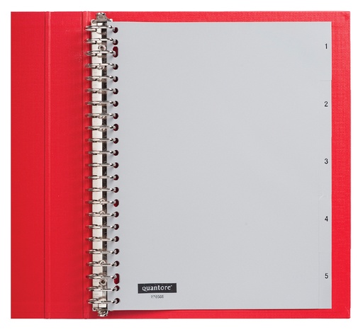 [270565] Intercalaire Quantore 23 perforation numéro 1-5 PP gris