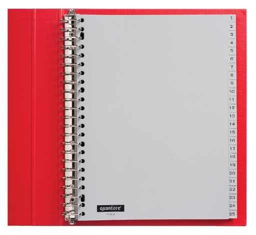 [270615] Intercalaire Quantore 23 perforations numéro 1-100 PP gris