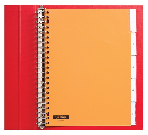 [270601] Tabbladen Quantore 23-gaats 5-delig met venster assorti PP