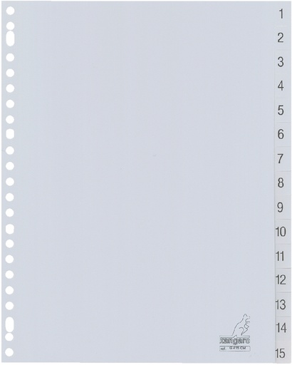 [270758] Tabbladen Kangaro 23-gaats G415CM 1-15 genummerd grijs PP