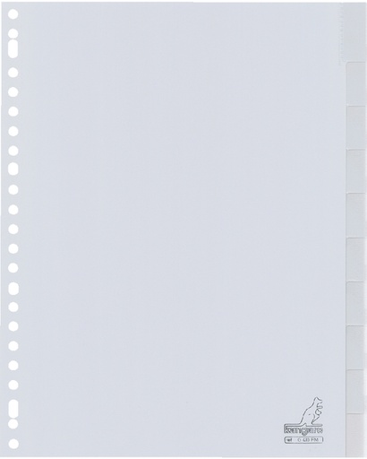 [270363] Tabbladen Kangaro 23-gaats G410FM 10-delig + venster grijs PP