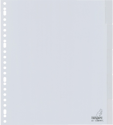 [270651] Intercalaire Kangaro G405FM-B A4 23 perforations 5 onglets + fenêtre Large PP