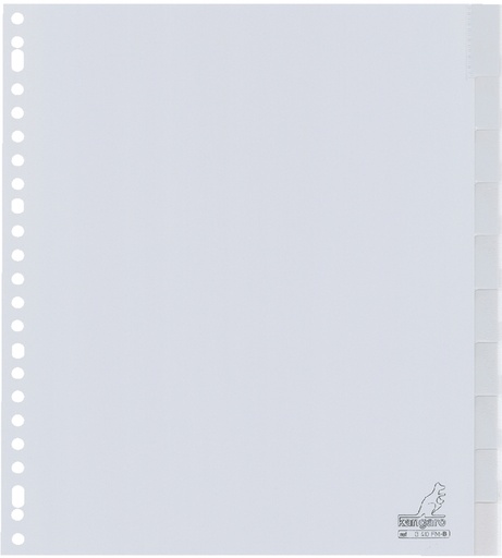 [270360] Intercalaire Kangaro G410FM-B A4 23 perforations 10 onglets + fenêtre Large