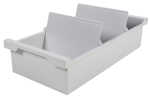 [229212] Boîte à fiches Exacompta A6 bac plastique gris