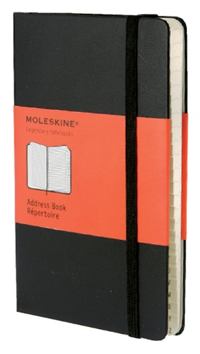 [011540] Adresboek Moleskine large 130x210mm hard cover lijn zwart