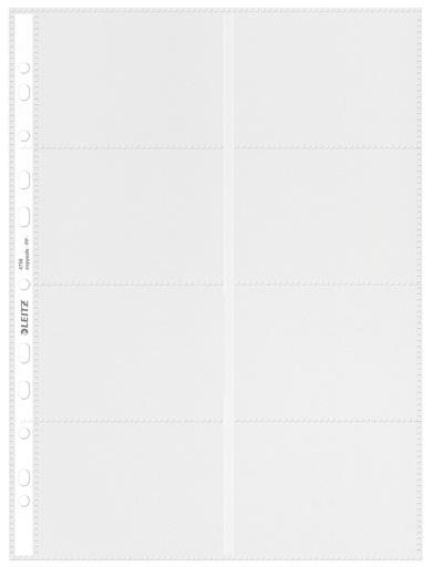 [510559] Showtas Leitz Premium voor visitekaartjes copy safe PP A4 glashelder 10 stuks