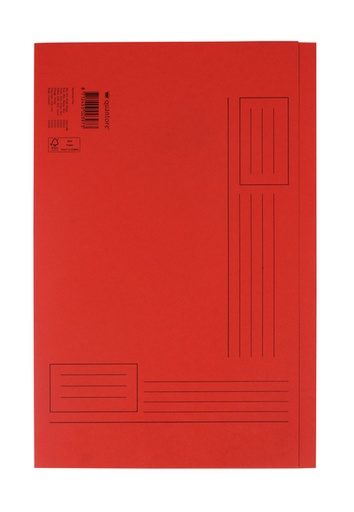 [510022] Vouwmap Quantore Folio ongelijke zijde 250gr rood