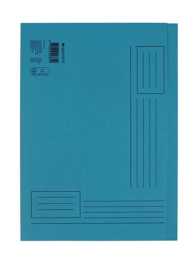 [510003] Vouwmap Quantore A4 ongelijke zijde 250gr blauw