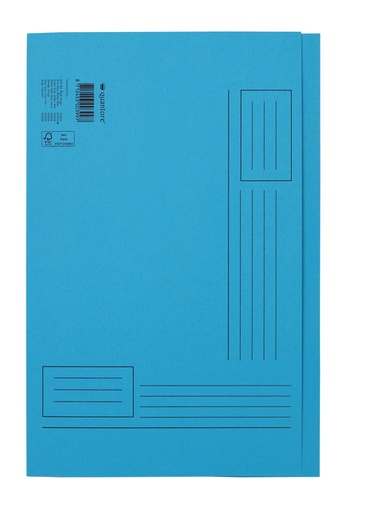 [510023] Chemise Quantore Folio bord décalé 250g bleu