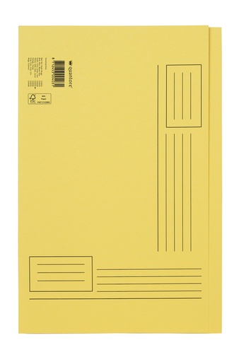 [510025] Vouwmap Quantore Folio ongelijke zijde 250gr geel