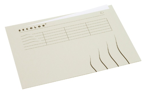 [522360] Vouwmap Secolor met tabrand A4 100% gerecycled karton 250gr Grijs