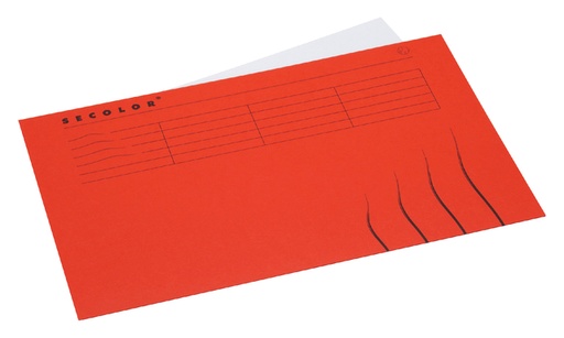 [522352] Vouwmap Secolor Folio 100% gerecycled karton 250gr Rood