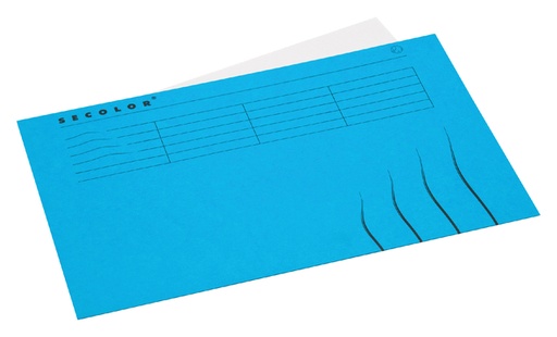 [522353] Vouwmap Secolor Folio 100% gerecycled karton 250gr blauw