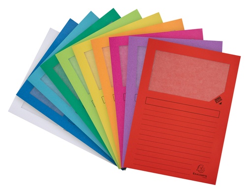 [511118] Pochette modèle L Exacompta Forever + fenêtre carton assorti 100 pièces