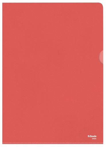 [502958] Pochette modèle L Esselte Standard A4 PP 0,11mm rouge 100 pièces