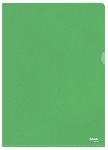 [502960] Pochette modèle L Esselte Standard A4 PP 0,11mm vert 100 pièces