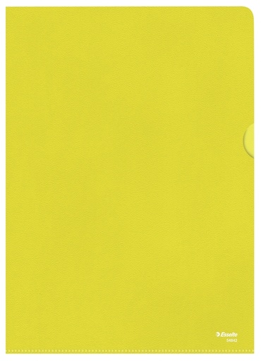 [502961] Pochette modèle L Esselte Standard A4 PP 0,11mm jaune 100 pièces