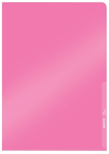 [502968] Pochette modèle L Leitz Premium Copysafe A4 PVC 0,15mm rouge 100 pièces