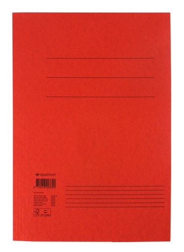 [510122] Chemise à rabats Quantore folio 250g rouge
