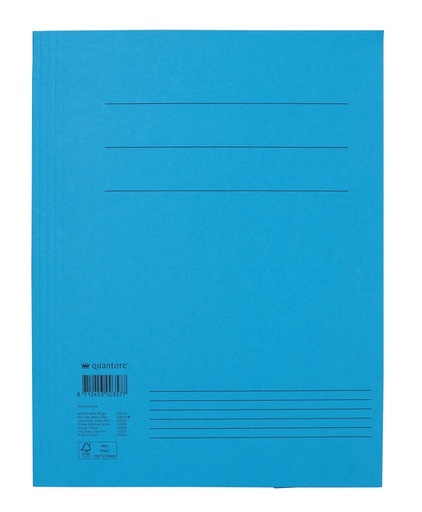 [510103] Chemise à rabats Quantore A4 250g bleu