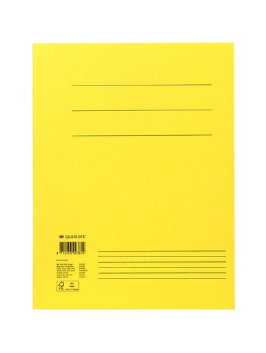[510105] Chemise à rabats Quantore A4 250g jaune