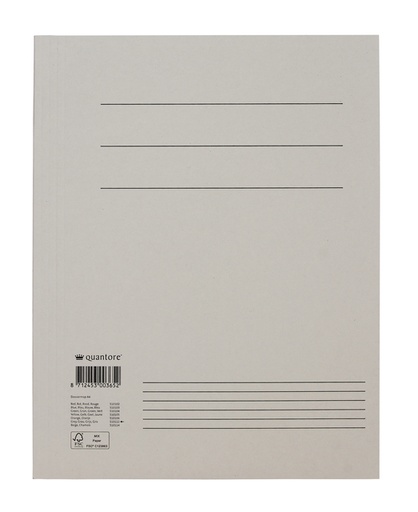 [510112] Chemise à rabats Quantore A4 250g gris