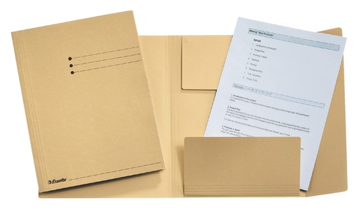 [510061] Chemise à 3 rabats Esselte A4 manille 275g beige