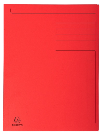 [510912] Dossiermap Exacompta Forever A4 3 kleppen 280gr rood