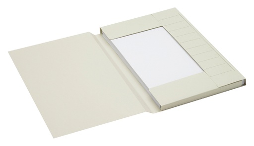 [522400] Chemise Secolor Folio 3 rabats carton 100% recyclé 250g gris
