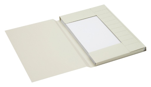 [522400] Dossiermap Secolor folio 3 klep 100% gerecycled karton 250 gr grijs