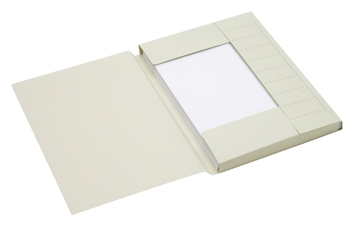 [522390] Dossiermap Secolor A4 3 kleppen 100% gerecycled karton 250 gr grijs