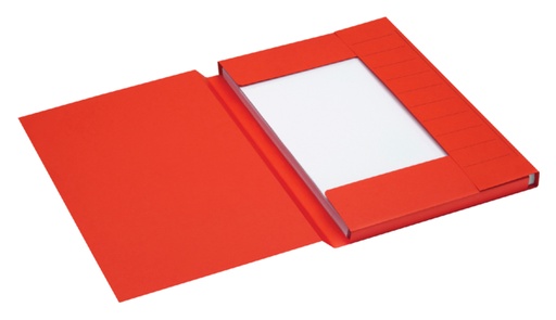[522402] Dossiermap Secolor folio 3 klep 100% gerecycled karton 250 gr rood