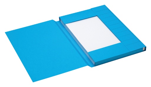 [522403] Dossiermap Secolor folio 3 klep 100% gerecycled karton 250 gr blauw