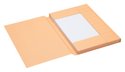[522406] Chemise Secolor Folio 3 rabats carton 100% recyclé 250g chamois