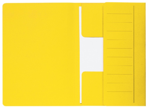 [512705] Dossiermap Djois Secolor Mammoet folio 3 kleppen 250gr recylced geel 10 stuks