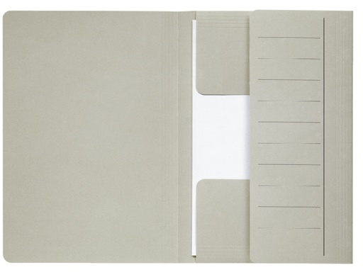 [512712] Dossiermap Djois Secolor Mammoet folio 3 kleppen 250gr recycled grijs 10 stuks