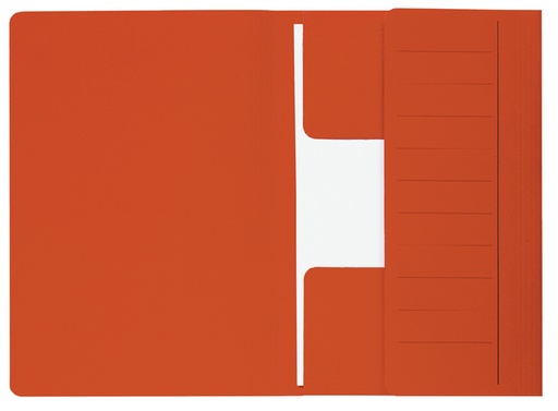 [512802] Dossiermap Djois Secolor Mammoet folio 3 kleppen 250gr recycled 360 x 250 mm rood 50 stuks