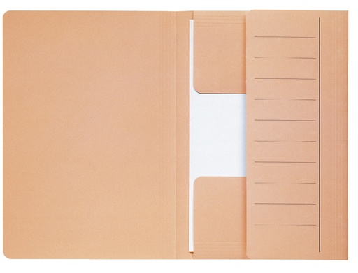 [512814] Dossiermap Djois Secolor Mammoet folio 3 kleppen 250gr recycled 360 x 250 mm chamois