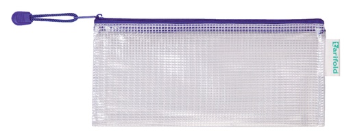 [512477] Opbergtas Tarifold met rits 250x115mm PVC blauw