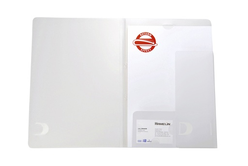 [512338] Dossier Oxford A4 avec pochette 2 rabats PP 0,5mm transparent