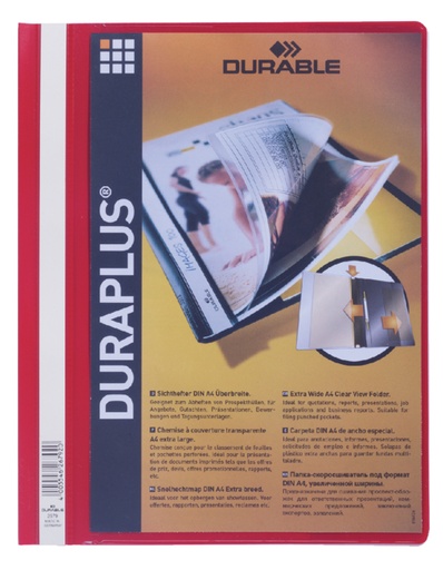 [512322] Snelhechtmap Durable Duraplus A4 rood