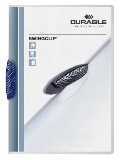 [511193] Chemise à clip Durable Swingclip 30 feuilles bleu