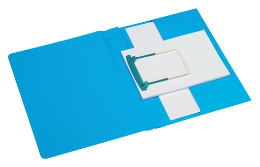 [512560] Chemise Clipex Secolor Plus A4 carton 100% recyclé 250g bleu