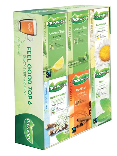 [890397] Thé Pickwick multipack original 6x25 sachets Feel Good