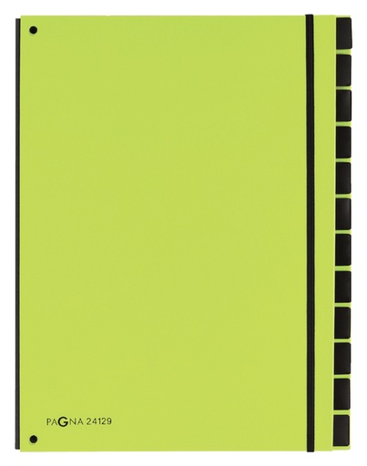 [502984] Sorteermap Pagna Trend A4 12 tabs appelgroen