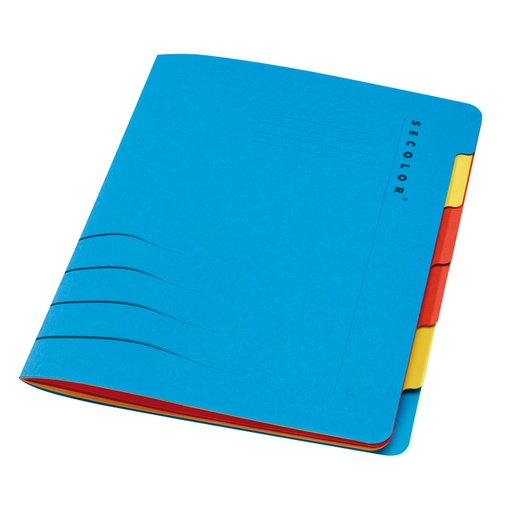 [530055] Trieur Secolor Sixtab 6 compartiments carton 100% recyclé 250g bleu